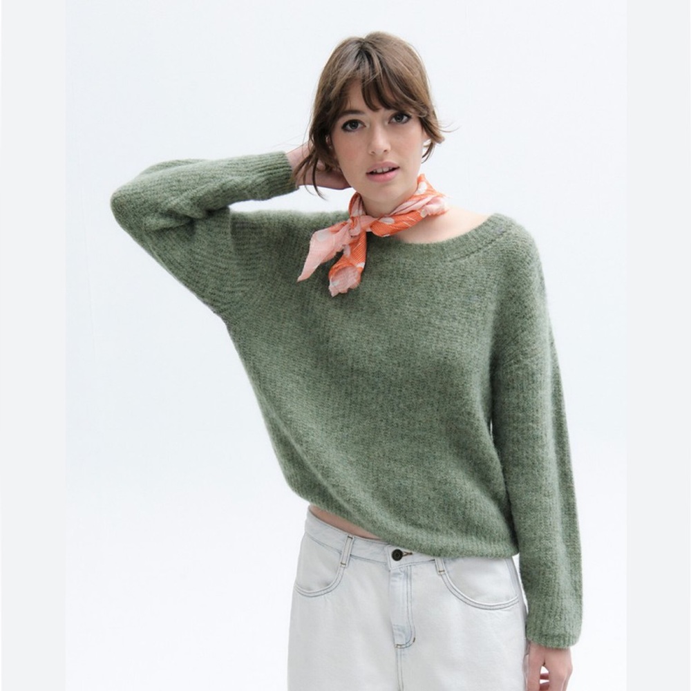 American Vintage EAST Pullover. NWT, Size S. “Grey Green Melange” colorway